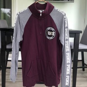 Pink Victoria’s Secret Half Zip Sweatshirt